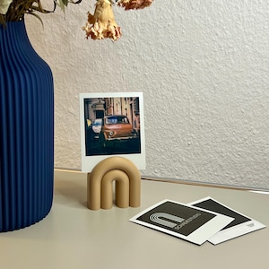 Arc de Triomphe: Moderne notitie- en Polaroid I-type of Polaroid 600-houder voor op uw bureau of plank