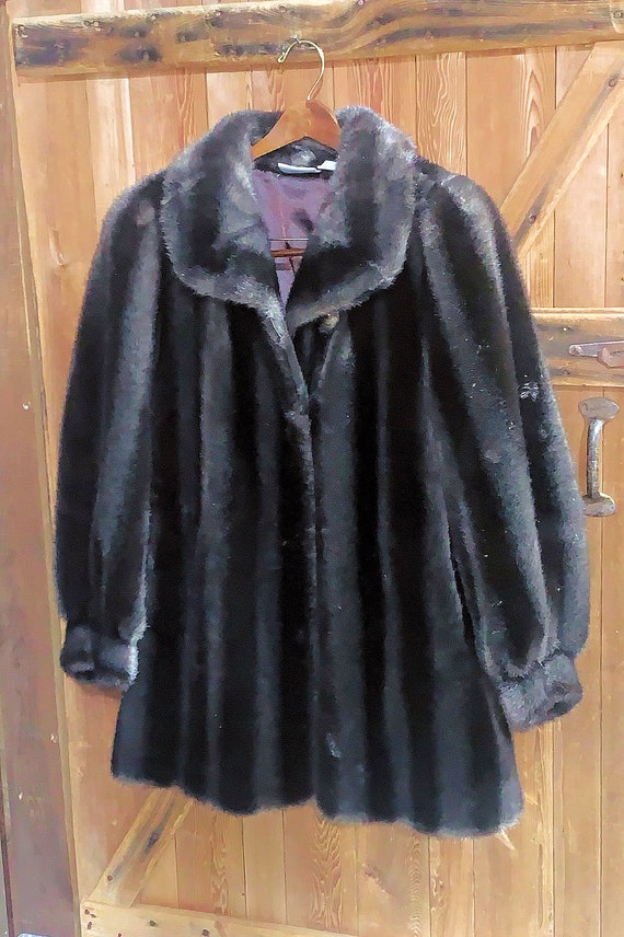 Brown Faux Fur Coat, Car Coat, Brown Fur Coat, Re… - image 5