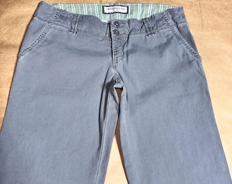 Vintage Y2K, Abercrombie & Fitch Wide Leg Low-rise, Cargo Pants, Green/Gray, Size 4