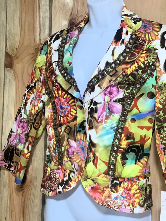 Alberto Makali Beaded Wild Colors Jacket, Hippy J… - image 2