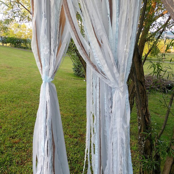 Wedding Backdrop Garland Garden Wedding Outdoor Wedding Whimsical Shabby Chic - Pick Your Color