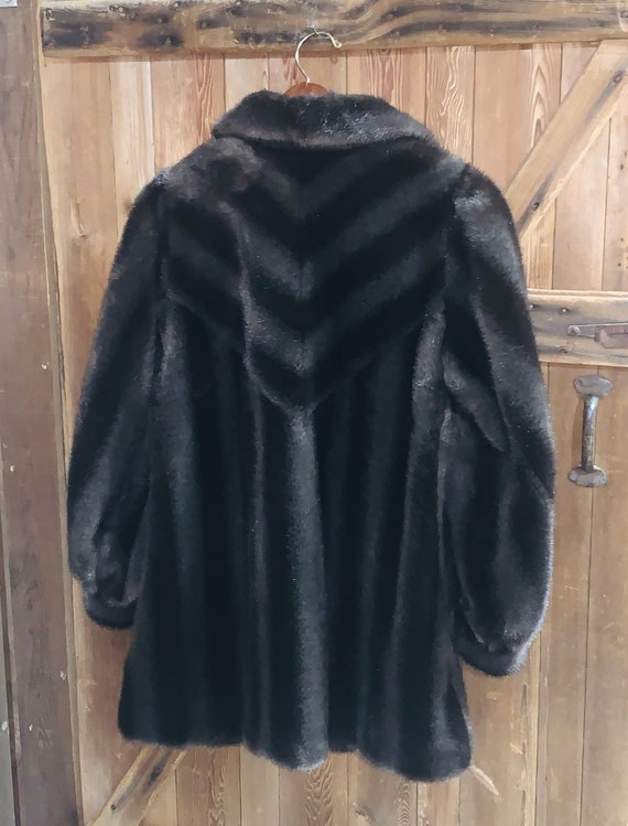 Brown Faux Fur Coat, Car Coat, Brown Fur Coat, Re… - image 3