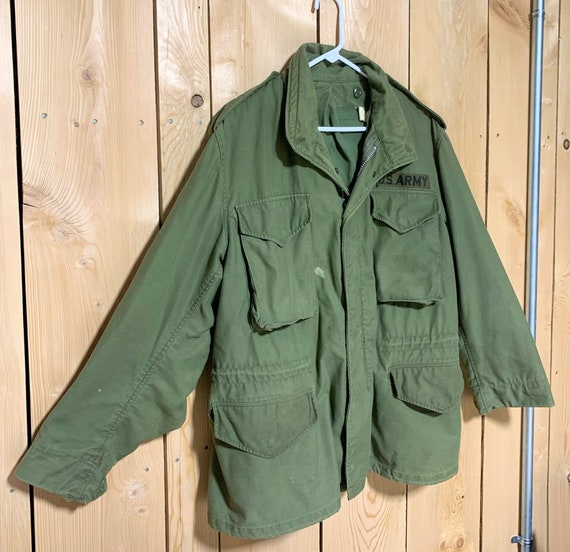 Army Field Coat, Medium Short, Army Patch, Vintag… - image 3