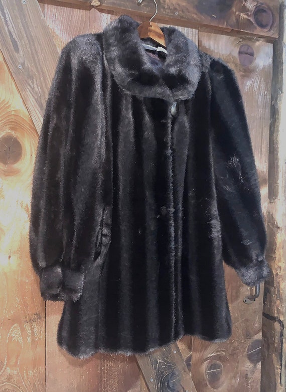 Brown Faux Fur Coat, Car Coat, Brown Fur Coat, Re… - image 9