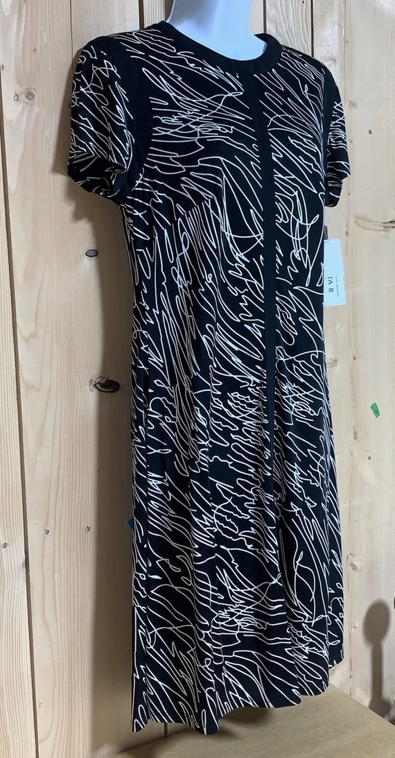 Peter Noviello Silk Dress, Black & White Dress, NW