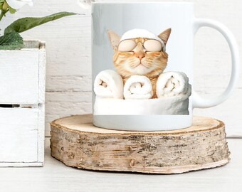 Süße Katzentasse Katzendame Geschenk Katzenpapa Geschenk Katzenbesitzer Geschenk für Katzenliebhaber Tasse Katzenmama Geschenk Mama Tasse für Mama Katzenkaffeetasse Niedliche Katzentasse