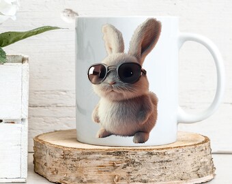 Rabbit mug Bunny mug gift for friend Easter mug baby rabbit baby bunny cute bunny mug rabbit owners mug sleeping rabbit mug sleeping rabbit
