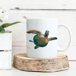 Sea Turtle Mug Turtle Coffee Cup Sea Turtle Gift Turtle Lover Present Turtle Mug Nautical Gift Hawaii Gift Cup Sea Turtle Gift For Women