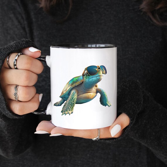 Tazza da caffè tartaruga marina, regali per gli amanti delle tartarughe marine, tazza da caffè per gli amanti degli animali, adoro le tartarughe marine, okay - Italia