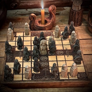 Handmade Viking Tafl Game 9x9 | Hnefatafl | Ancient Nordic Strategy Board Game