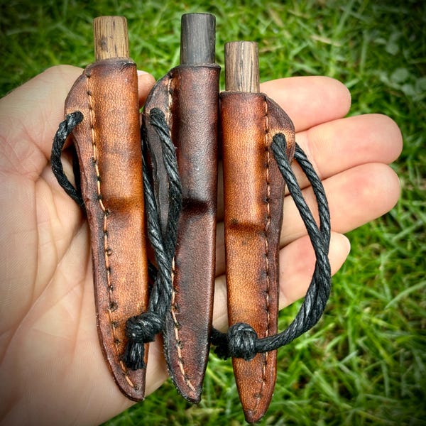 Kleines Messer Mooreiche Modell der Slawen und Wikinger