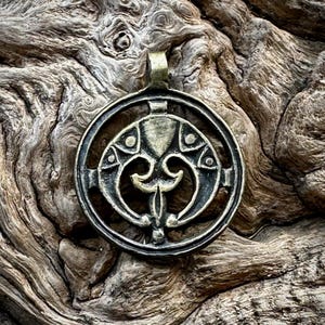 Viking Lunula Pendant – Handmade Slavic Amulet with Deep Symbolism | Replica Jewelry Gift for Women