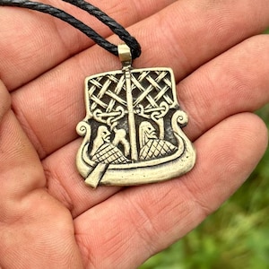 Viking Drakar Pendant – Norse Bronze jewelry, 8th Century Gotland Ship