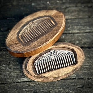 Peine para barba Odin en caja de madera / Método de fundición