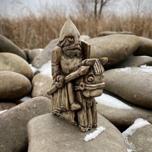 Intricate Lewis Chessmen Inspired Knight - Add a Touch of History to Your Home