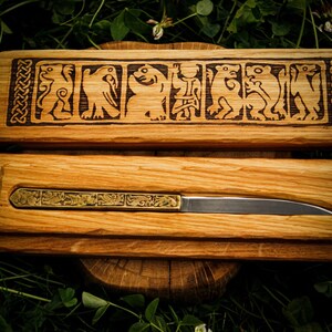Viking Knife Replica, Handmade Bronze Handle Dagger, Historical Slavic Artifact, Archaeological Reenactment Gift
