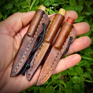 Small Viking Neck knife handmade Maple Burl handle