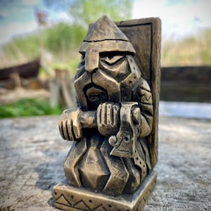 Viking Slavic Perun Figurine – God of Thunder and War, Handmade Pagan Altar Statue