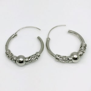 Skyline Silver Hoop Earrings Men's Earrings Silver Wire - Etsy