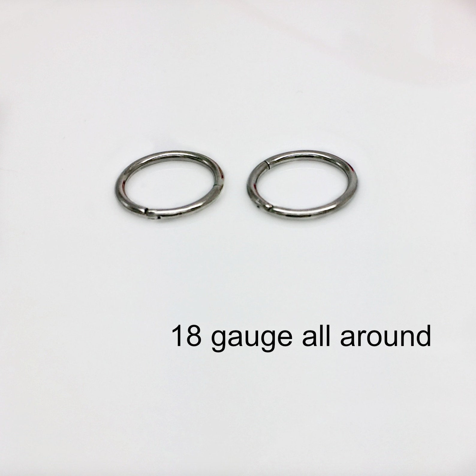 Endless Hoop Earrings Continuos Earrings for Men Stainless Etsy
