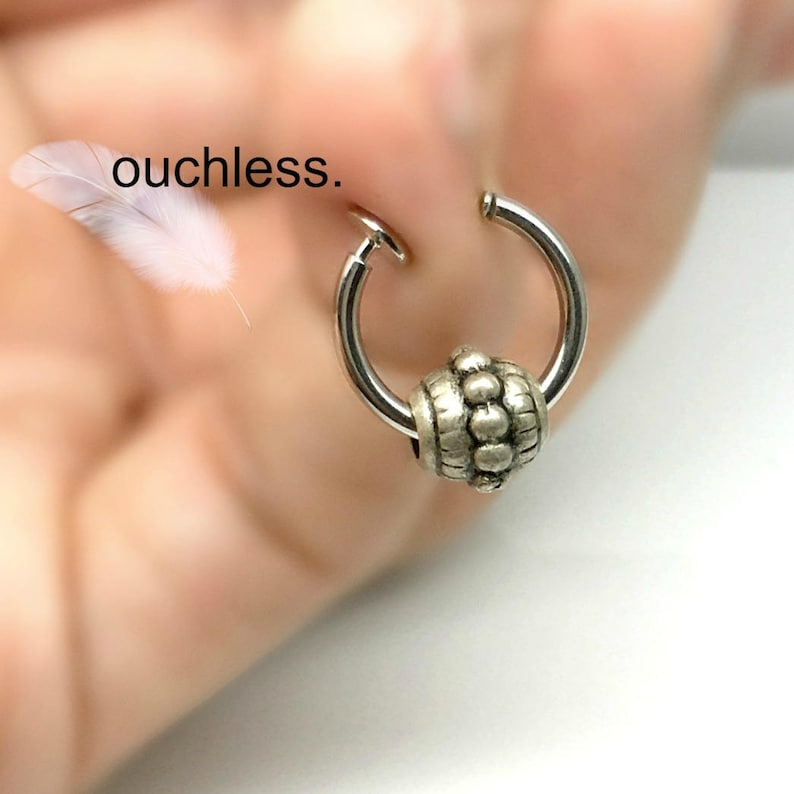 Ouchless Clip on Earring Fake Men's Earrings Detachable Etsy
