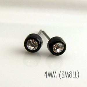 Men&#39;s stud earrings, brilliant corundum biker stud earrings, diamond cz rhinestone stud earrings, men&#39;s earrings,  4mm stud earrings, 432