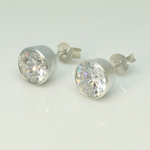 Men&#39;s diamond cz stud earrings, gleamind diamond cz studs, men&#39;s stud earrings, men&#39;s earrings, sterling silver stud earrings, 434F