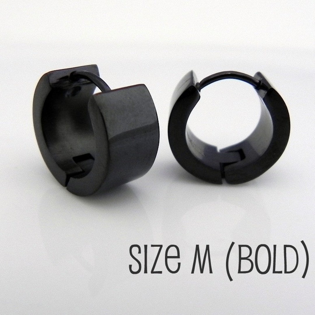 Take A Look About Mens Black Hoop Earrings