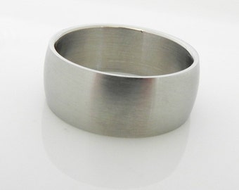 Embolden steel ring, brushed satin finish, men's wedding ring, stainless steel band ring, steel wedding band 361B