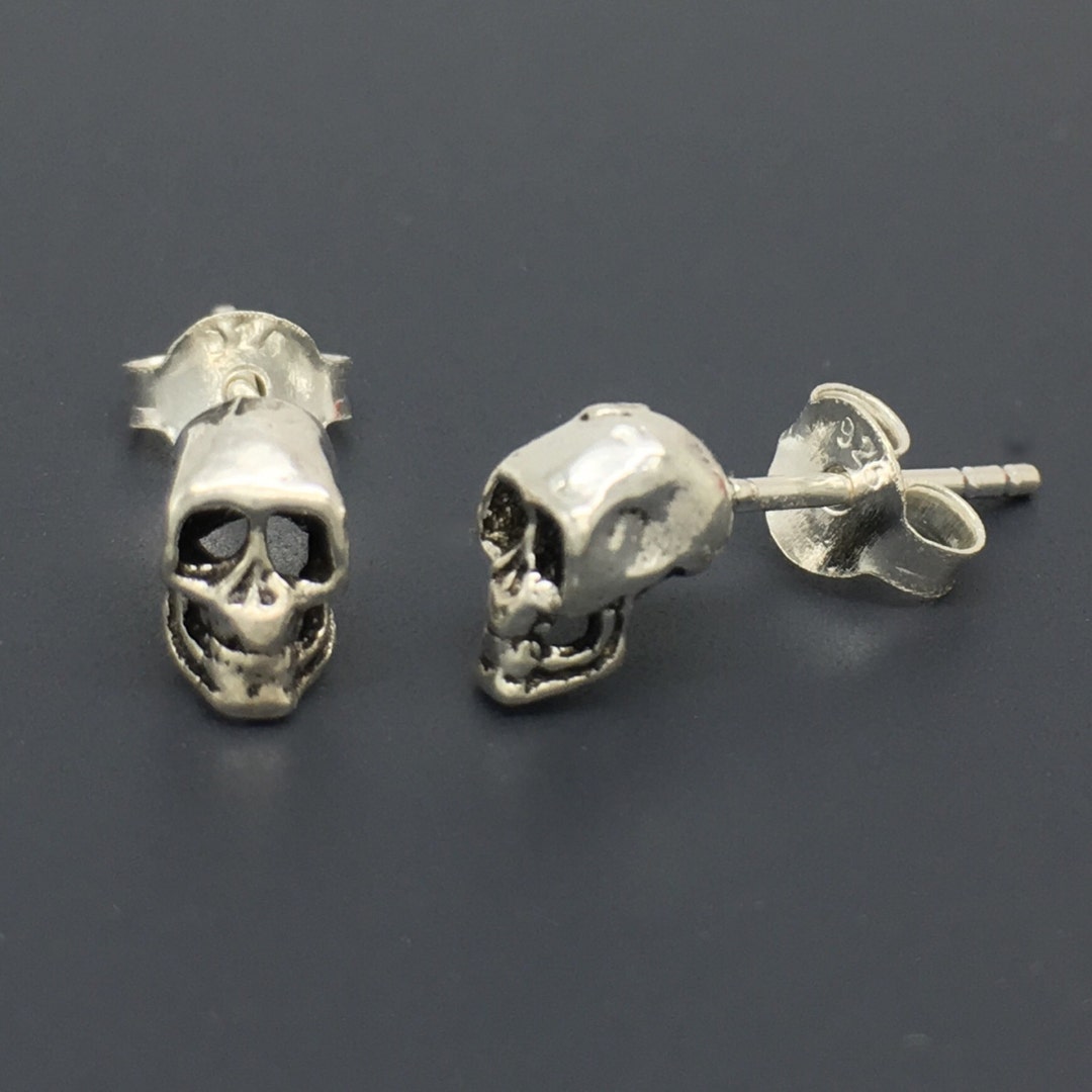 Maleficent Skull Stud Earrings Men's Stud Earrings - Etsy