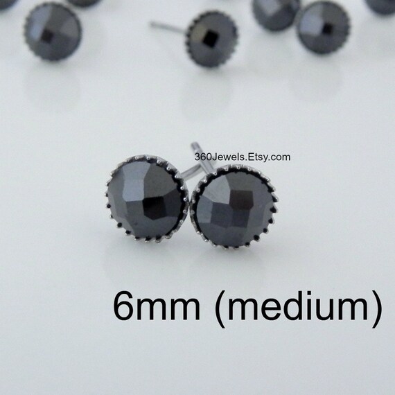 Black stone sale earrings for men