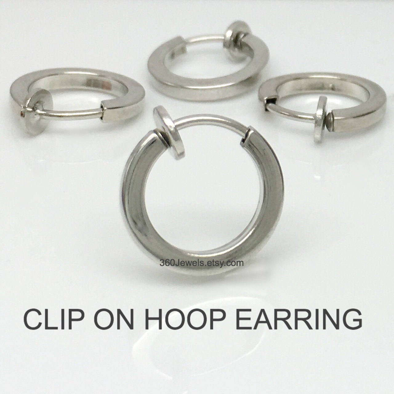 Clip on Earring for Men Clip Earrings Set Cross Hoop Etsy