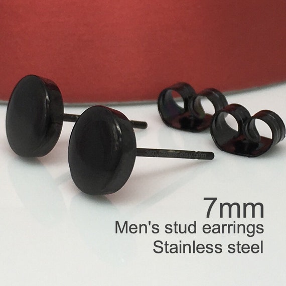 Buy SilverToned  Black Earrings for Men by Yellow Chimes Online  Ajiocom