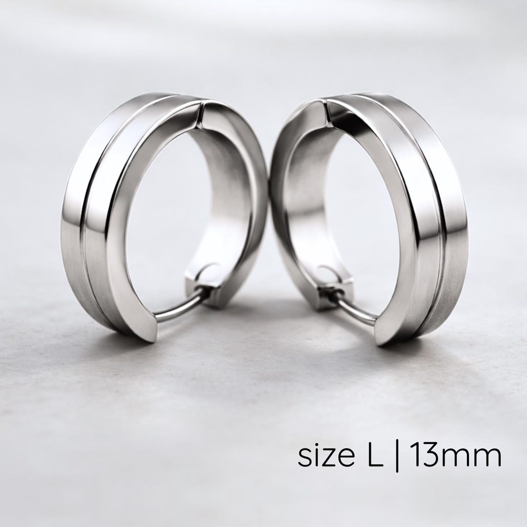 Set 4 Paia Orecchini A Cerchio Uomo E Donna – Acciaio Inossidabile 316L – Diametri 8/10/12/14 Mm – Ipoallergenici E Leggeri