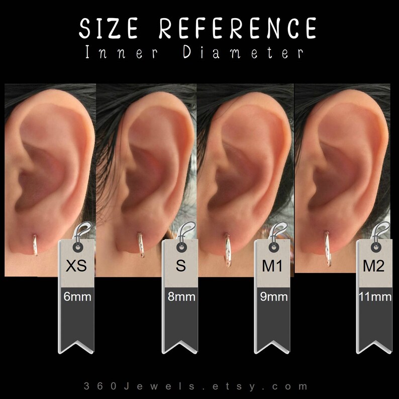 Mens Silver Hoop Earrings Upper Earlobe Earring Wire Hoop Etsy