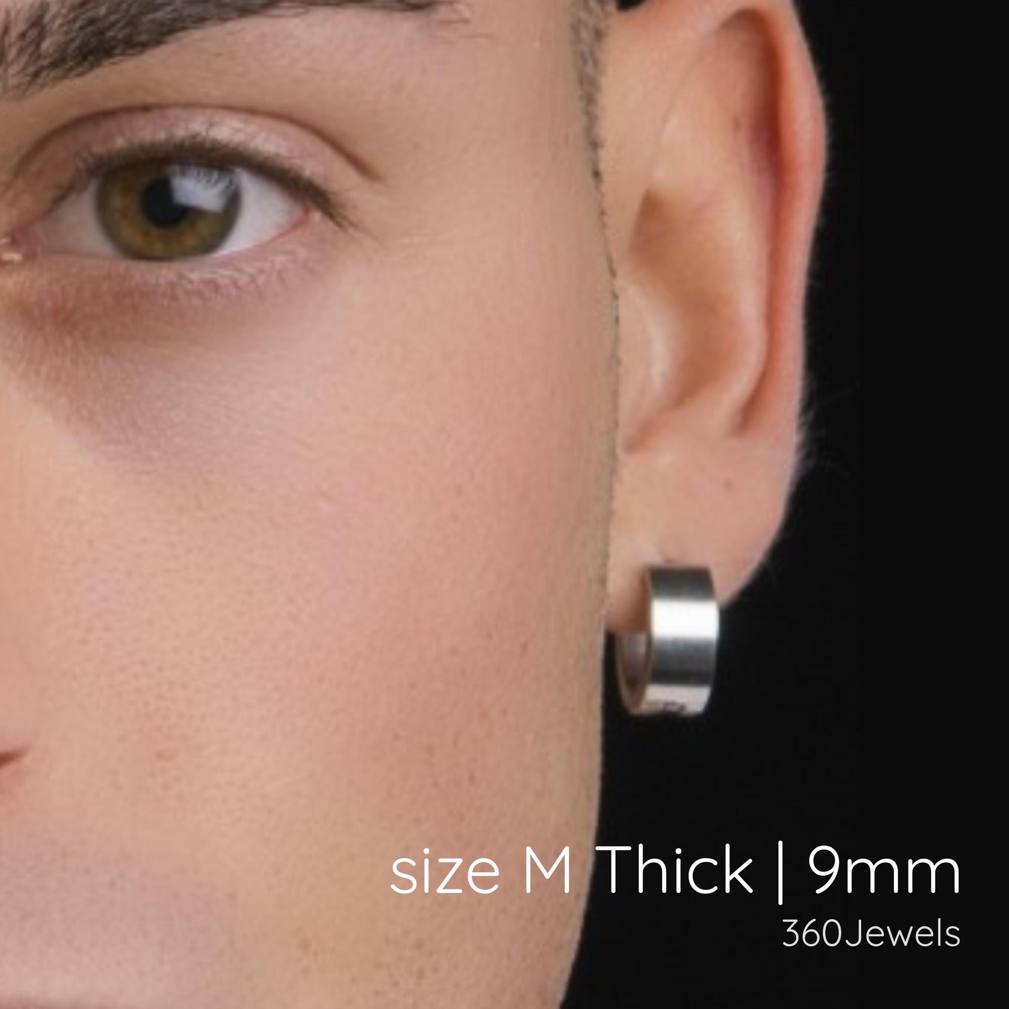 thumbnail image 2 of 999 Sterling Silver Clip-On Huggie Hoop Earrings With Cubic Zirconia For Women Men 2 of 2