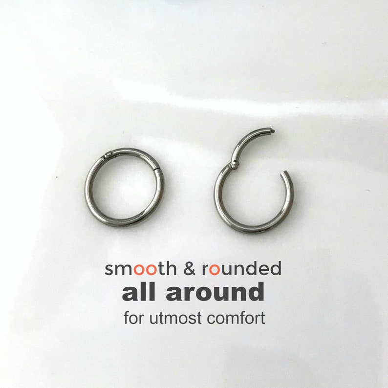 Endless Hoop Earrings Continuos Earrings for Men Stainless Etsy