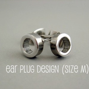 Men&#39;s stud earrings, stainless steel halo stud earrings, circle stud earrings, round stud earrings, small steel stud earrings, 413