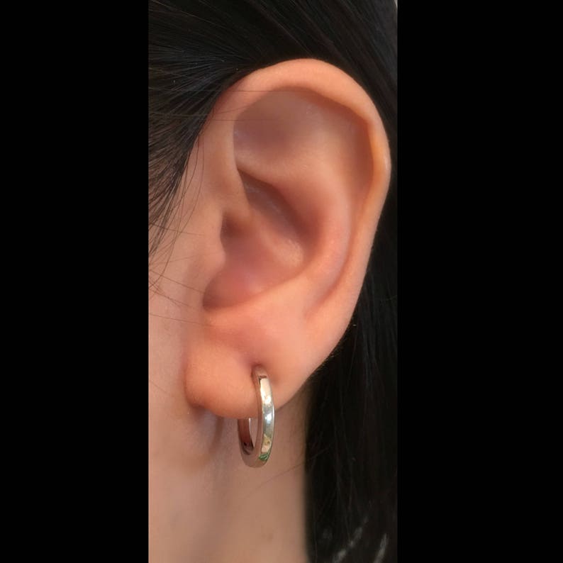 Clip on Hoop Earring Silver Clip on Earring Men's Etsy UK