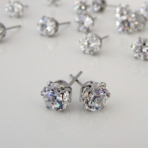 Mens earrings, men&#39;s brilliant cut diamond cz stud earrings, men&#39;s stud earrings, rhinestone stud earrings, simple stud earrings, 514