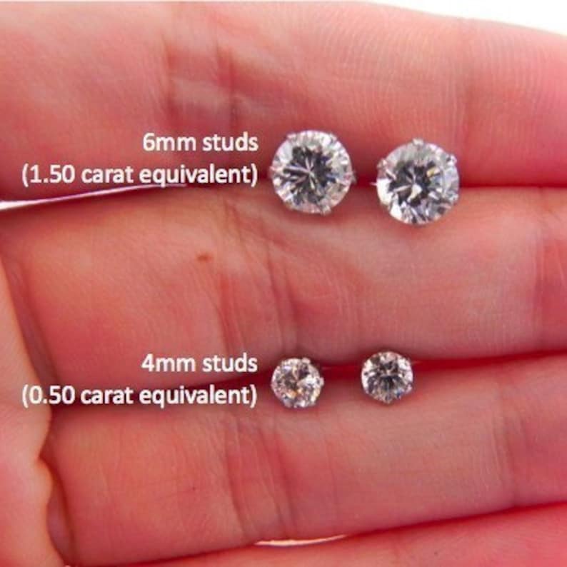 Promotion mens stud earrings one carat