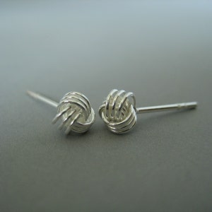 Sterling silver nexus stud earring, men's stud earrings, silver knot earrings, celtic knot studs, infinity stud earrings, 461