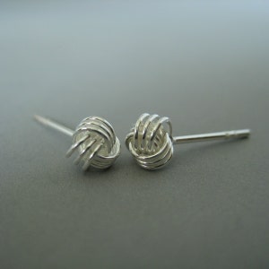 Sterling silver nexus stud earring, men&#39;s stud earrings, silver knot earrings, celtic knot studs, infinity stud earrings, 461