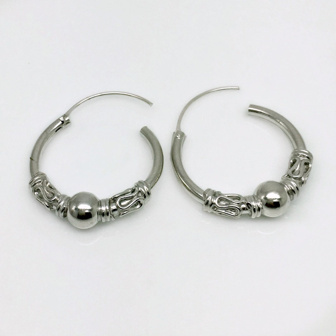 Skyline Silver Hoop Earrings Men's Earrings Silver Wire - Etsy