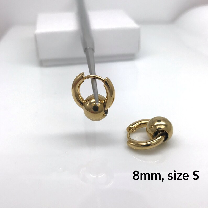 Gold Hoop Earrings for Men Fake Gauged Earrings Fake Captive Etsy