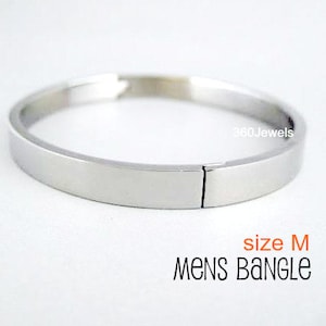 Men&#39;s silver bangle bracelets, valorous steel bracelet, stainless steel bracelet, accessory for guys, silver bracelet, medium size, 660