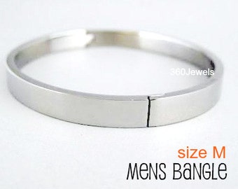 Men's silver bangle bracelets, valorous steel bracelet, stainless steel bracelet, accessory for guys, silver bracelet, medium size, 660