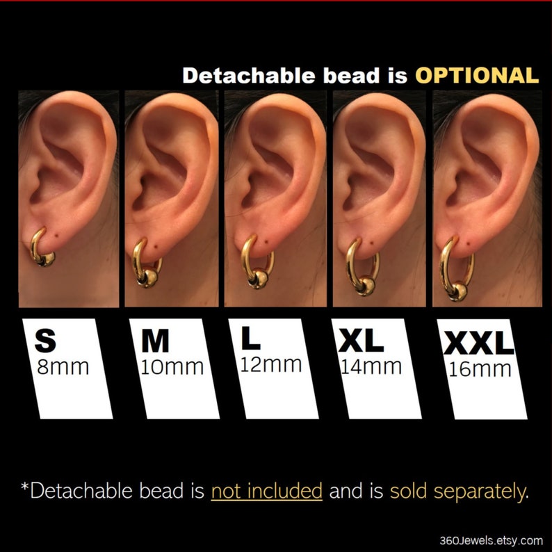 Gold Hoop Earrings for Men Fake Gauged Earrings Fake Captive Etsy