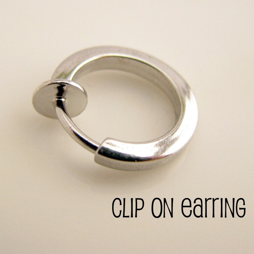 Clip on Earring for Men Clip on Hoop Earring Nose Ring Ear Cartilage
