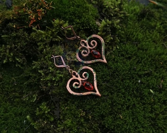 Medieval earrings, dark fantasy jewelry, goth earrings, vampire fashion, witchy accessories